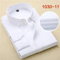 Solid Men dress shirts Long Sleeve usuality slim fit no chest Pocket  business formal shirts mens Spring Fall quality white blue