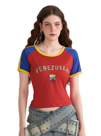 Women T-shirt Letters Print Streetwear