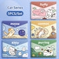 5PCS/Set Large Capacity A4 File Folder Test Paper Storage Waterproof Document Bag PP Snap-fastener Envelope Folder