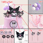 Cake Topper Anime Action Figure Sanrio Flag Happy Birthday Cake Decoration Girl Baby