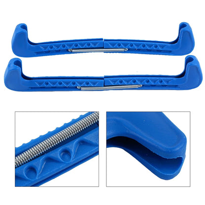 High Quality Skates Cover Ice Skate 1 Pair Approx.31cm Plastic Adjustable Protective Hockey Skates Ice Skate Guards