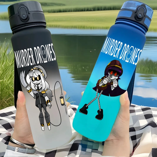 650ML Murder Drones Season  game Character Water Cup Portable Children's  Outdoor  Large Capacity Plastic Antidrip Water Bottle