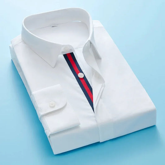 Embroidered Casual White Shirt For Men