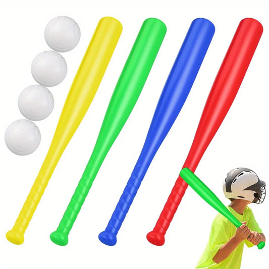 17.7in Plastic Baseball Bat with Ball Outdoor Game Set for Backyard Games & Partie, Halloween Christmas Birthday Gift JXB
