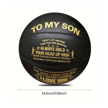 1 Pc No.7 Black Send Your Son Basketball pu Wear-resistant Outdoor