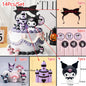 Cake Topper Anime Action Figure Sanrio Flag Happy Birthday Cake Decoration Girl Baby