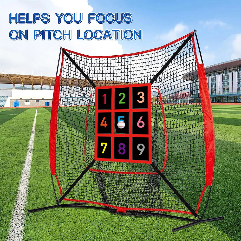 Baseball Softball Practice Net with Adjustable Strike Zone Target Batting Net Baseball Throwing Net for Batting Hitting Pitching