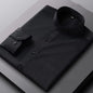 Men's Shirt Long Sleeve Stand-collar Single Patch Pocket Smart Casual Regular-fit Business Office Dress Shirts