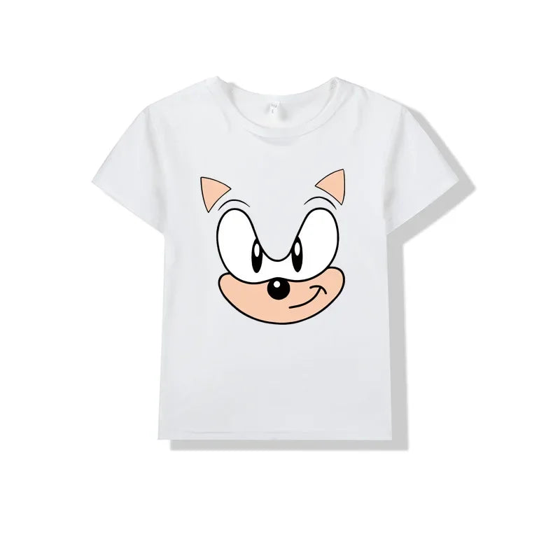 Sonic Children Summer Short Sleeves T-Shirts Cotton