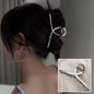 2023 Korean Metal Geometric Hair Claws Barrettes Elegant Hair Clips Crab Hollow Out Hairpin Headwear Women Girl Hair Accessories