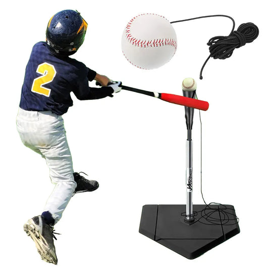 Baseball Batting Trainer with Elastic Rope Hitting Practice Equipment Batting Swing Trainer for Baseball and Softball