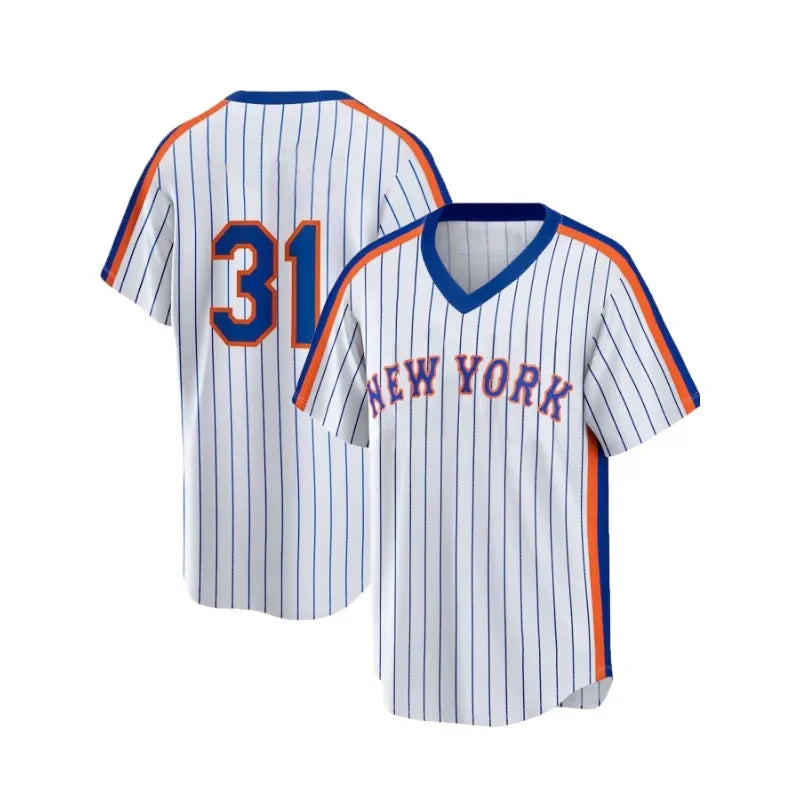 Men's New York #12 Stripe City Edition Baseball Jersey V-Neck Shirt, Breathable Loose Fit Short Sleeve for Training,Casual Wear