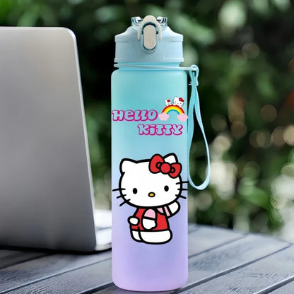 Sanrio 750Ml Water Cup Anime Hello Kitty Portable Children Cute Cartoon Outdoor Sport Large Capacity Water Bottle Birthday Gift