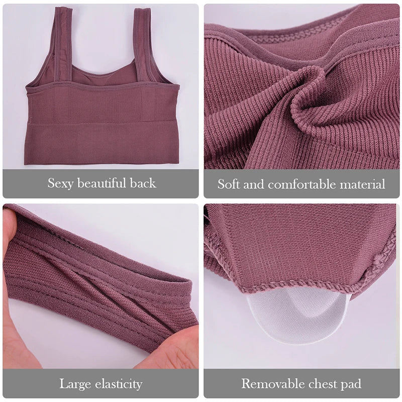Breathable Sports Bra  Fitness Top Yoga Bra Shockproof Bra Gym Workout Top