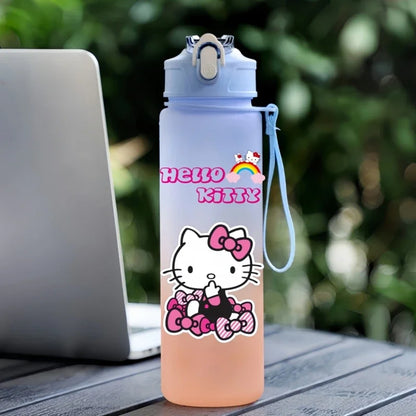Sanrio 750Ml Water Cup Anime Hello Kitty Portable Children Cute Cartoon Outdoor Sport Large Capacity Water Bottle Birthday Gift