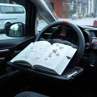 Car Tray Table  Computer Desk Mount Stand Eat Work Car Steering Wheel Dining Table Bracket Drink