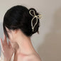 2023 Korean Metal Geometric Hair Claws Barrettes Elegant Hair Clips Crab Hollow Out Hairpin Headwear Women Girl Hair Accessories