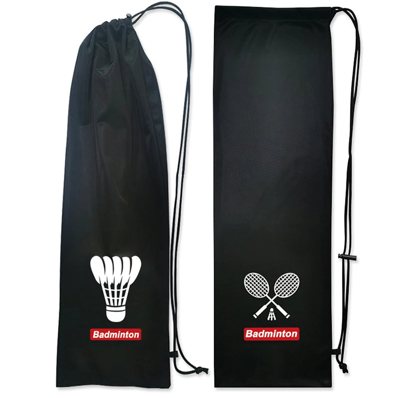 Badminton Racquet Case Drawstring Pouch Padded Racquet Bag