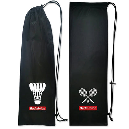 Badminton Racquet Case Drawstring Pouch Padded Racquet Bag