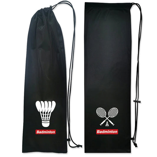 Badminton Racquet Case Drawstring Pouch Padded Racquet Bag