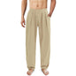 2025 New Men's Cotton Linen Pants Male Summer New Breathable Solid Color Linen Trousers Fitness Streetwear With Pocket