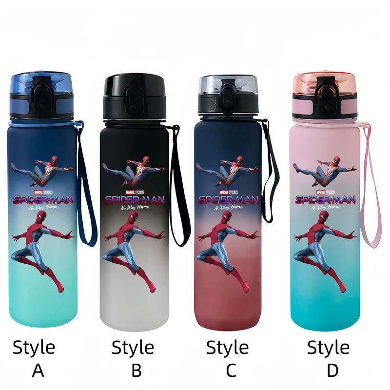 Marvel Spider-Man Large Capacity Portable Plastic Outdoor Sports Drinking Cup Mountaineering Cup Gift Cartoon Water Bottle