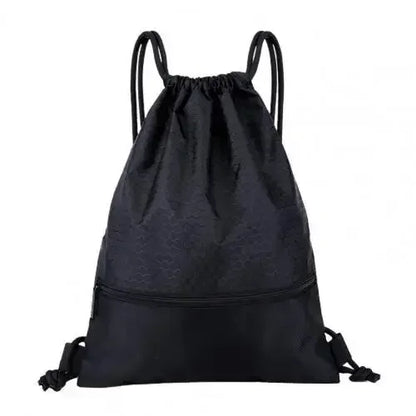 Simple Outdoor Sports Drawstring Pocket Backpack Men's and Women's Fitness Backpack Lightweight Basketball Bag Oxford Zipper Bag