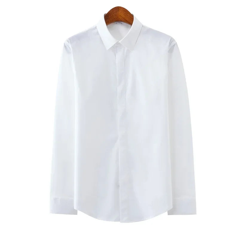 Embroidered Casual White Shirt For Men