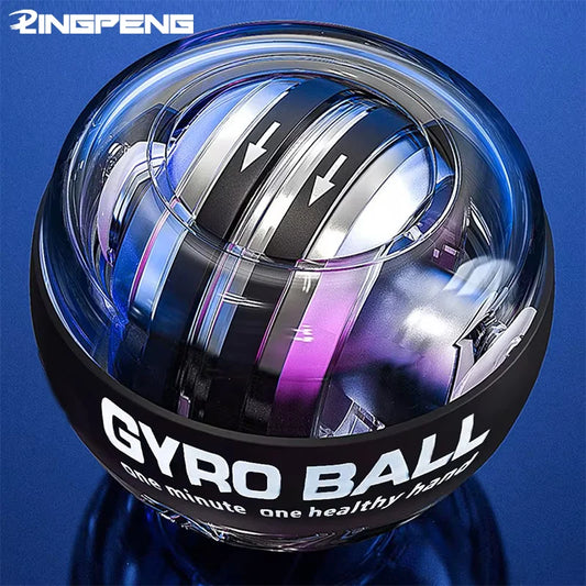 LED Wrist Ball Power Trainer Ball Auto-Start Gyroscopic Arm Hand Forearm Exerciser Fitness Equipment