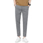 New 2025 grid fashion European and American style men's pants for business, leisure, travel, slim fit, comfortable and multifunc