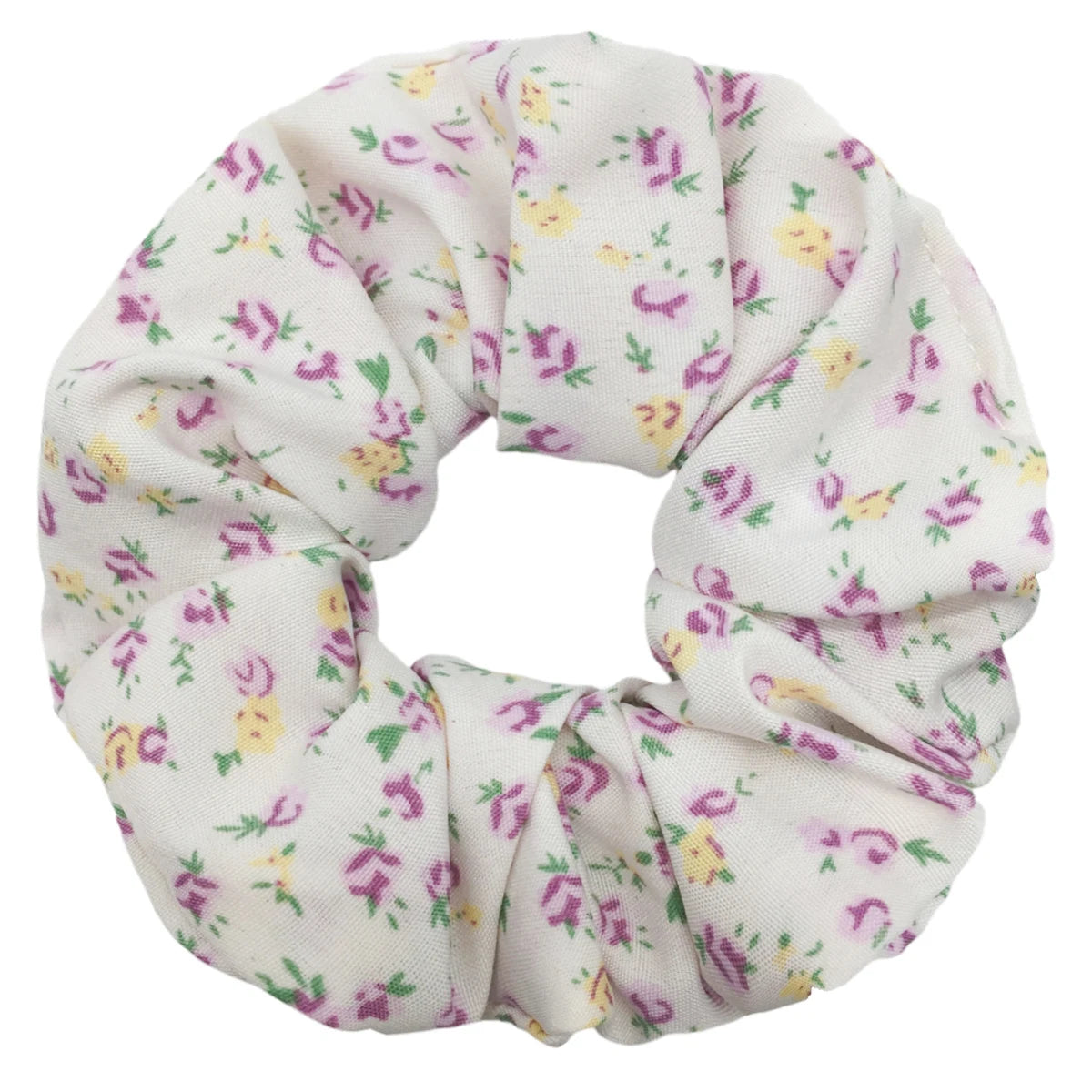 5pcs/lot Hair Scrunchies Holder Headwear Ties Print Ditsy Women Girls Scrunchy Cute Sweet Accessories Elastic Band Pink White