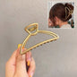 2023 Korean Metal Geometric Hair Claws Barrettes Elegant Hair Clips Crab Hollow Out Hairpin Headwear Women Girl Hair Accessories
