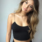 Sexy Tank Top Black Halter Crop Top