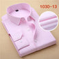 Solid Men dress shirts Long Sleeve usuality slim fit no chest Pocket  business formal shirts mens Spring Fall quality white blue
