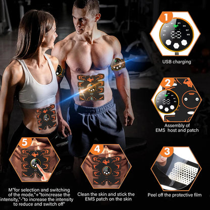 Ab Stimulator ABS Stimulator Muscle Toner Massager Trainer Home Office Fitness Workout Equipment for Abdomen/Arm/Leg