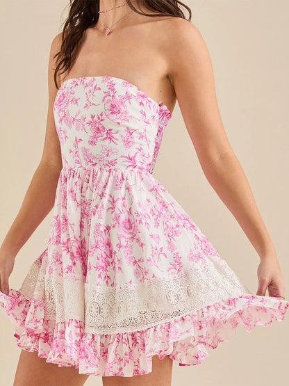 Women s  Maxi Dress Ruffled Hemline