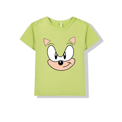 Sonic Children Summer Short Sleeves T-Shirts Cotton