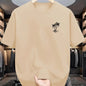 casual loose coconut tree pattern printed sports round neck short sleeved T-shirt top