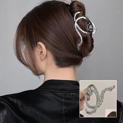 2023 Korean Metal Geometric Hair Claws Barrettes Elegant Hair Clips Crab Hollow Out Hairpin Headwear Women Girl Hair Accessories