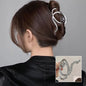 2023 Korean Metal Geometric Hair Claws Barrettes Elegant Hair Clips Crab Hollow Out Hairpin Headwear Women Girl Hair Accessories
