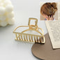 2023 Korean Metal Geometric Hair Claws Barrettes Elegant Hair Clips Crab Hollow Out Hairpin Headwear Women Girl Hair Accessories