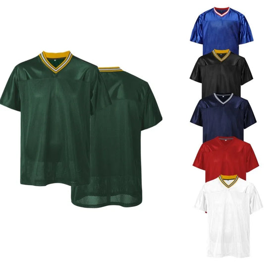 Blank Football Jersey Men's Clothing Training Tops Breathable Quick Drying High