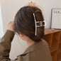 2023 Korean Metal Geometric Hair Claws Barrettes Elegant Hair Clips Crab Hollow Out Hairpin Headwear Women Girl Hair Accessories
