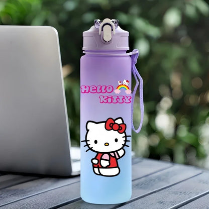 Sanrio 750Ml Water Cup Anime Hello Kitty Portable Children Cute Cartoon Outdoor Sport Large Capacity Water Bottle Birthday Gift