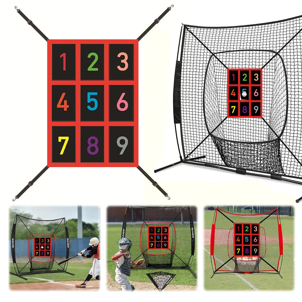 Baseball Softball Practice Net with Adjustable Strike Zone Target Batting Net Baseball Throwing Net for Batting Hitting Pitching