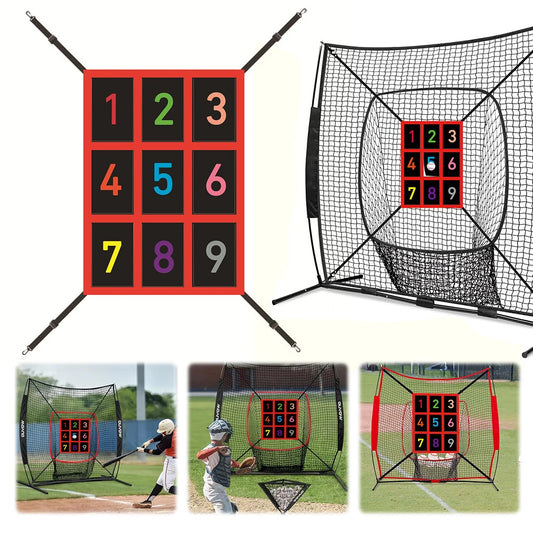 Baseball Softball Practice Net with Adjustable Strike Zone Target Batting Net Baseball Throwing Net for Batting Hitting Pitching
