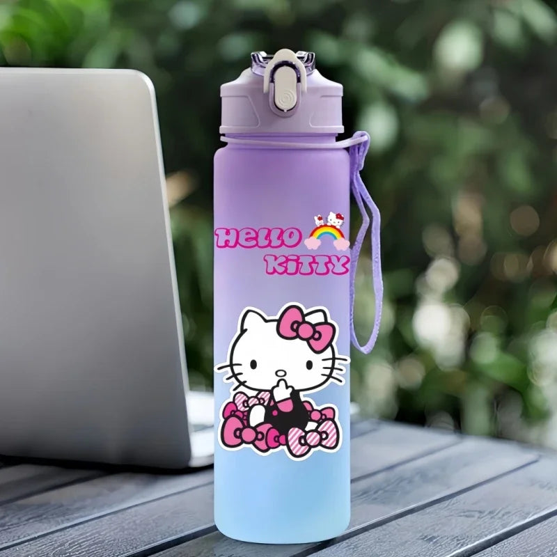 Sanrio 750Ml Water Cup Anime Hello Kitty Portable Children Cute Cartoon Outdoor Sport Large Capacity Water Bottle Birthday Gift