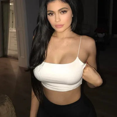 Sexy Tank Top Black Halter Crop Top
