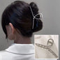 2023 Korean Metal Geometric Hair Claws Barrettes Elegant Hair Clips Crab Hollow Out Hairpin Headwear Women Girl Hair Accessories