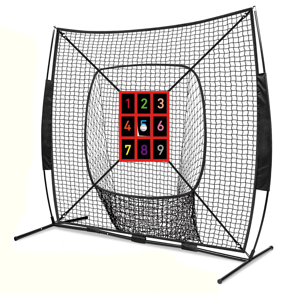 Baseball Softball Practice Net with Adjustable Strike Zone Target Batting Net Baseball Throwing Net for Batting Hitting Pitching